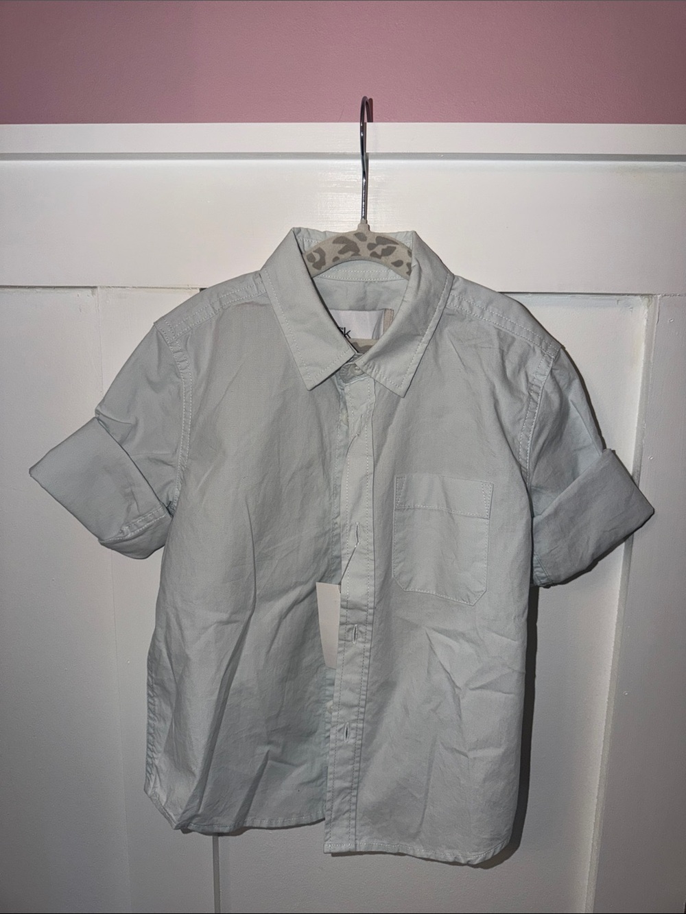Nordstrom Rack Pale Blue Short-Sleeve Button Down Shirt
